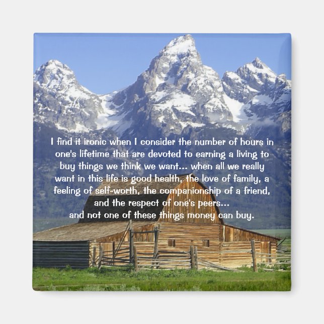 Imã Ironia da Vida Inspirativa (Frente)