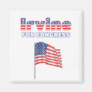Imã Irvine para a bandeira americana patriótica do