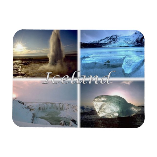 Ímã IS Islândia - Jokulsarlon - Gullfoss - (Horizontal)