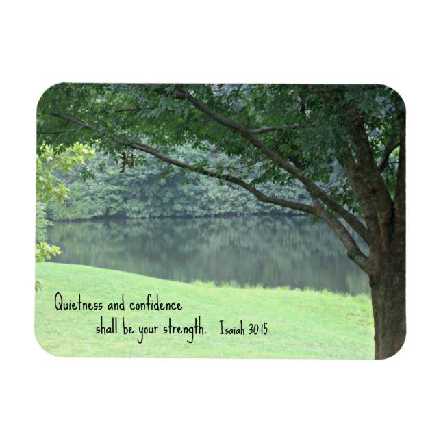 Ímã Isaiah 30:15 Quietude e confiança deve.... (Horizontal)