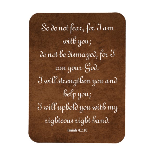 Ímã Isaiah 41:10 Bíblia Verso para Força (Vertical)