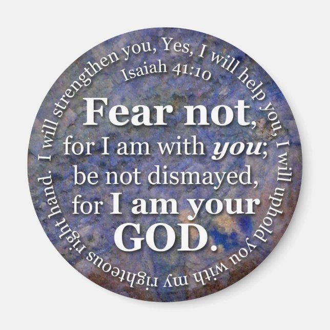 Imã Isaiah 41:10 Não tenha medo de eu estar com você (Frente)