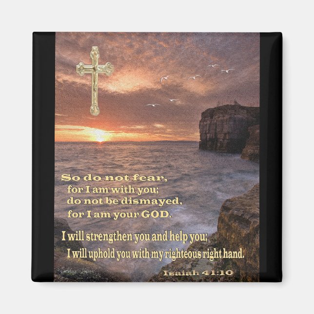 Imã Isaiah 41: 10 presentes cristãos (Frente)