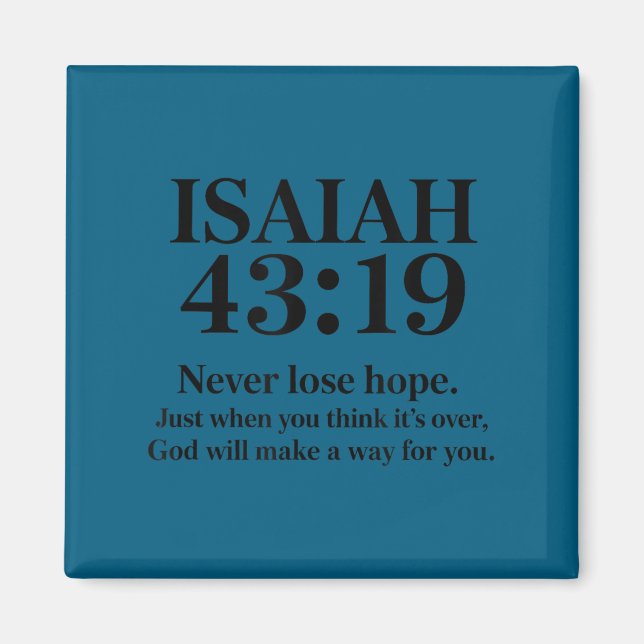 Imã Isaiah 43_19 Bible Verse Christian Saying  (Frente)