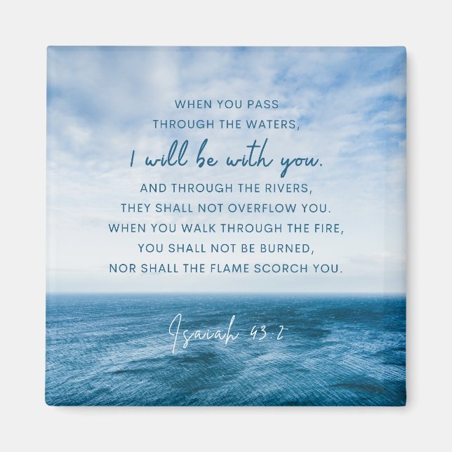 Imã Isaiah 43:2 Quando passar pela água (Frente)