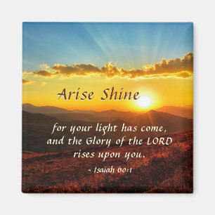 Imã Isaiah 60:1 Sente-se Brilhando Sua luz veio Bíbli