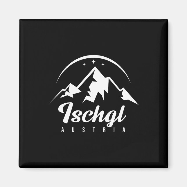 Imã Ischgl Austria Ski Resort Skiting Snowboard Souv (Frente)