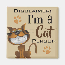 Imã Isenção de responsabilidade "Sou uma Pessoa de Gat