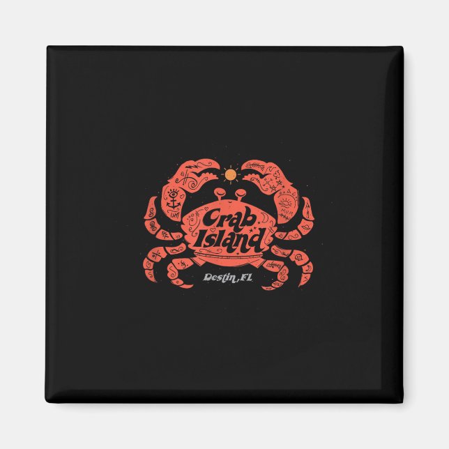 Imã Island Crab Sandbar Hangout Em Destin Flórida Fl C (Frente)