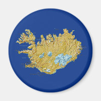 Islândia Map Magnet