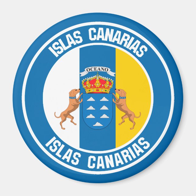 Imã Islas Canarias Round Emblem (Frente)