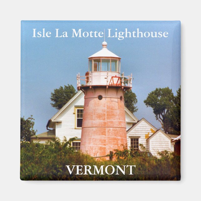 Imã Isle La Motte Lighthouse, Vermont Magnet (Frente)