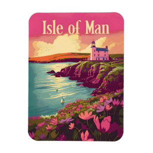 Ímã Isle of Man vintage art