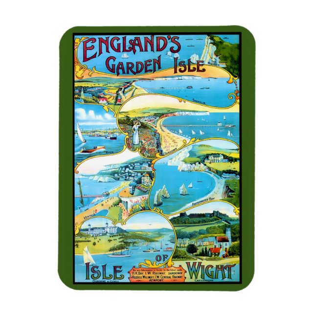 Ímã Isle of Wight Refrigerator Magnet (Vertical)