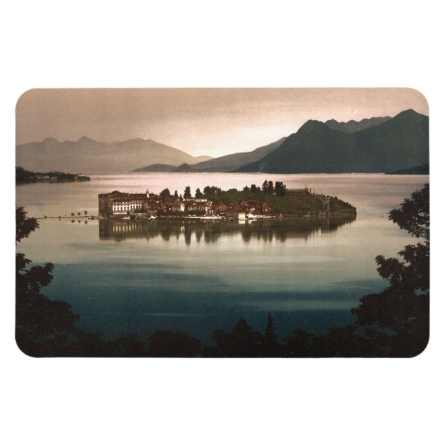 Ímã Isola Bella por Moonlight, Lake Maggiore, Itália (Horizontal)