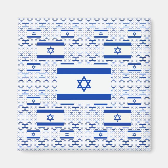 Imã Israel Flag - Star of David - em camadas (Frente)