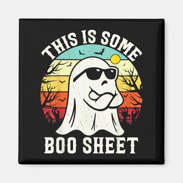 Imã Isso É Alguma Folha de Boo Fantasma Retro Hallowee (Frente)