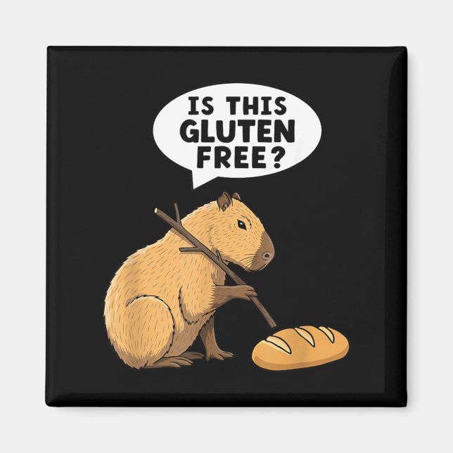 Imã Isso é capivara glúten engraçado doença celíaca (Frente)