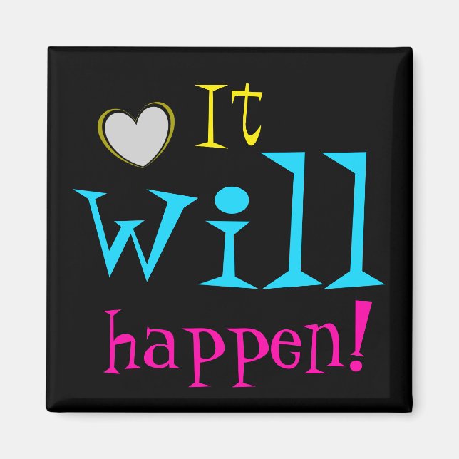 Imã Isso vai acontecer encorajando palavras bonitas (Frente)