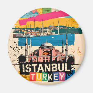 Imã Istambul Turquia Hagia Sophia Arte Pop Retro Viage