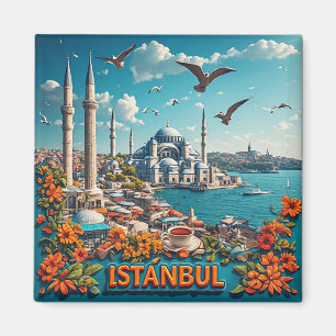 Imã 🧲 Istambul Turquia Lembrança Da Sua Viagem 🧲