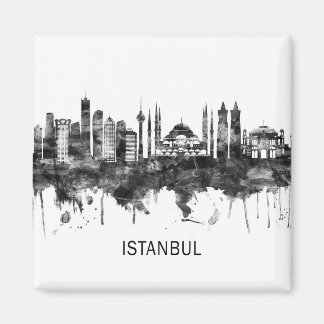 Imã Istambul Turquia Skyline BW