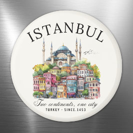 Imã Istanbul Turkey Watercolor Skyline city