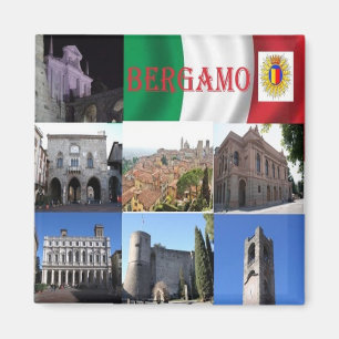 Imã IT - Itália - Bergamo - Colagem Mosaica