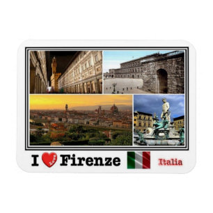 Ímã IT Itália - Firenze - I Love Mosaic -