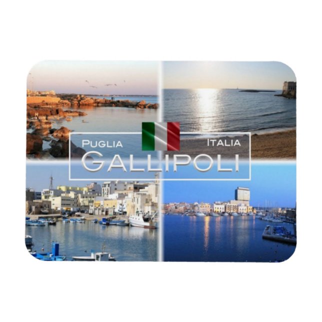 Ímã IT Itália - Gallipoli - Salento - (Horizontal)