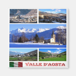 Imã IT - Itália I Love Valle d'Aosta - Collage Mosaic