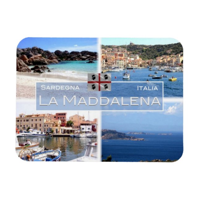 Ímã IT Itália - La Maddalena - Cala Coticcio - (Horizontal)