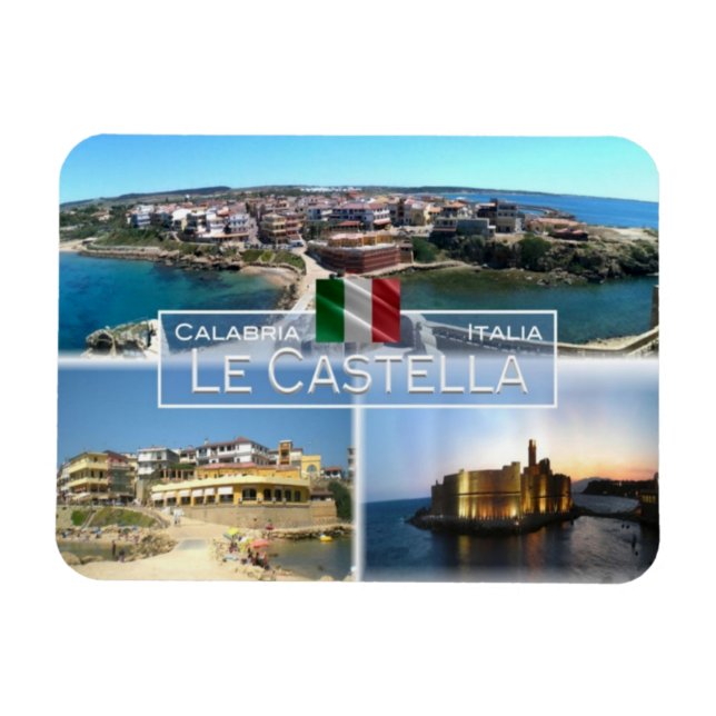 Ímã IT Itália - Le Castella - Castello Aragonese - (Horizontal)