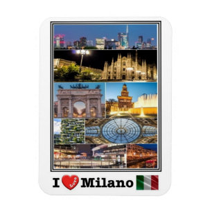 Ímã IT Itália - Milano - Eu Amo Mosaico -
