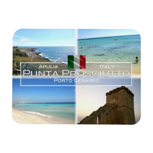 Ímã IT Itália - Punta Prosciutto - Porto Cesareo - (Horizontal)