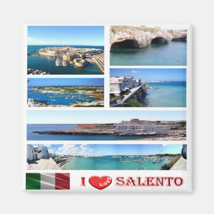 Imã IT - Itália - Salento - Eu Amo. Collage Mosaic