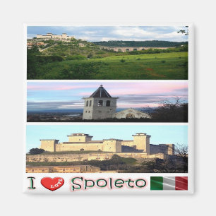 Imã IT - Itália - Spoleto - I Love - Collage Mosaic