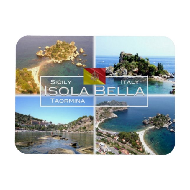 Ímã IT Itália - Taormina - Isola Bella - (Horizontal)