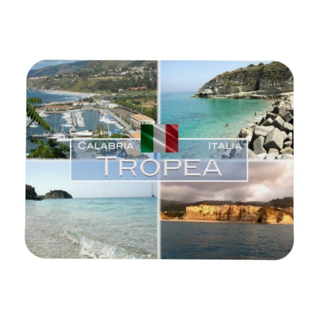 Ímã IT Itália - Tropea - Spiaggia del Cannone (Horizontal)