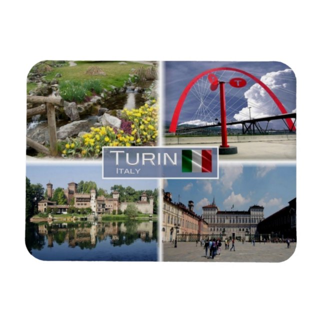 Ímã IT Itália - Turim Torino - (Horizontal)