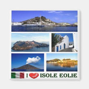 Imã IT - Sicília - Isole Eolie - I Love - Collage