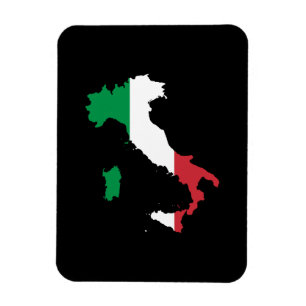 Ímã Italia em cores da bandeira