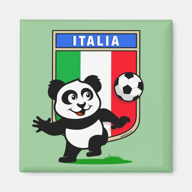 Imã Itália Futebol Panda (Frente)