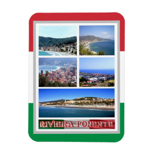 Ímã Itália - Ligúria - Riviera Ponente - Mosaico - M