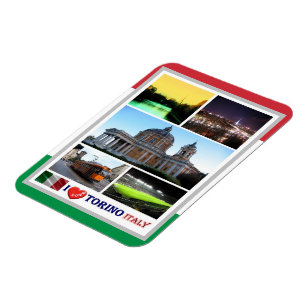 Ímã Itália - Piemonte - Torino - I Love - Magnet