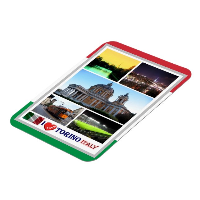 Ímã Itália - Piemonte - Torino - I Love - Magnet (Left Side)