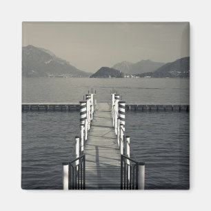Imã Itália, Província de Como, Tremezzo. Pier do lago.