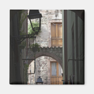 Imã Itália, Sardenha, Bosa. Detalhe da rua.