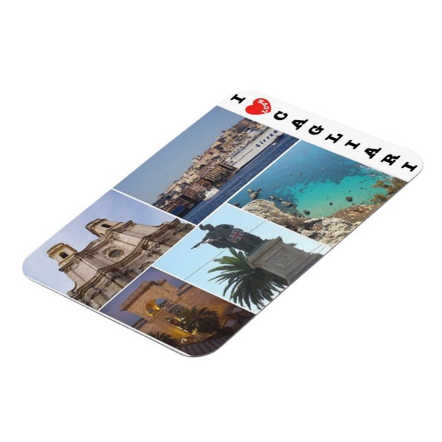 Ímã Itália - Sardenha - Cagliari - I Love (Left Side)