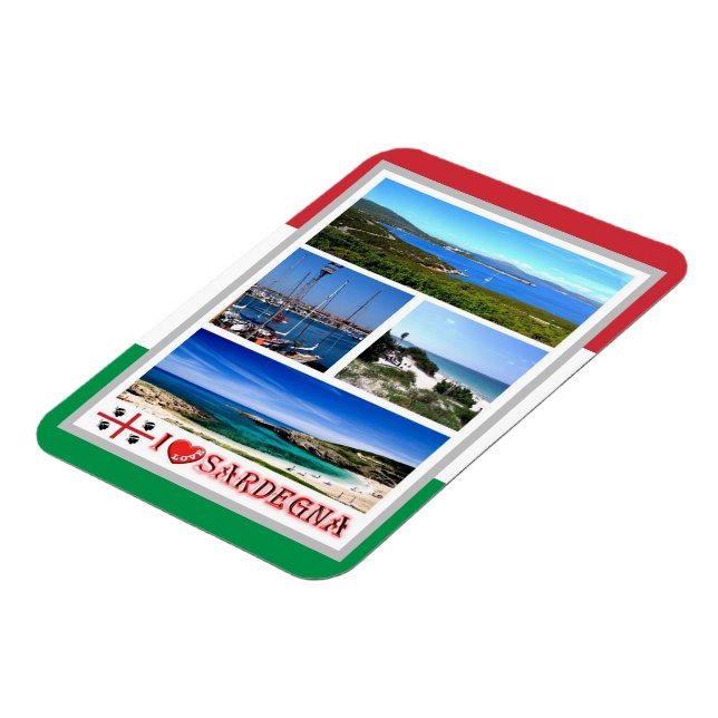 Ímã Itália - Sardenha - Mosaico - Magnet (Left Side)